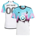 Minnesota United FC adidas 2024 The Northern Lights Kit Replica Custom Jersey - White
