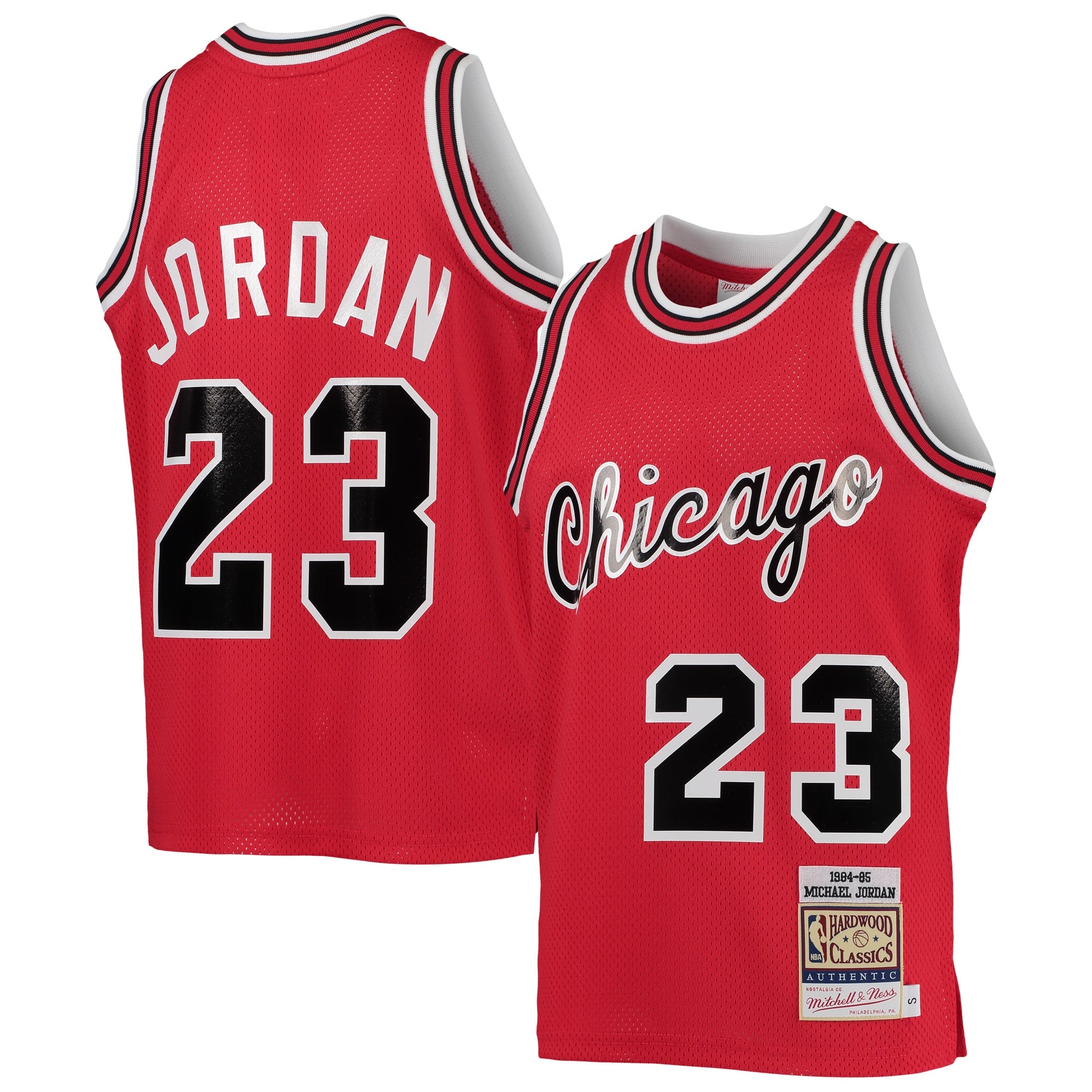 Michael Jordan Chicago Bulls  Youth 1996-97 Hardwood Classics Authentic Jersey - Black/Red/Red/White