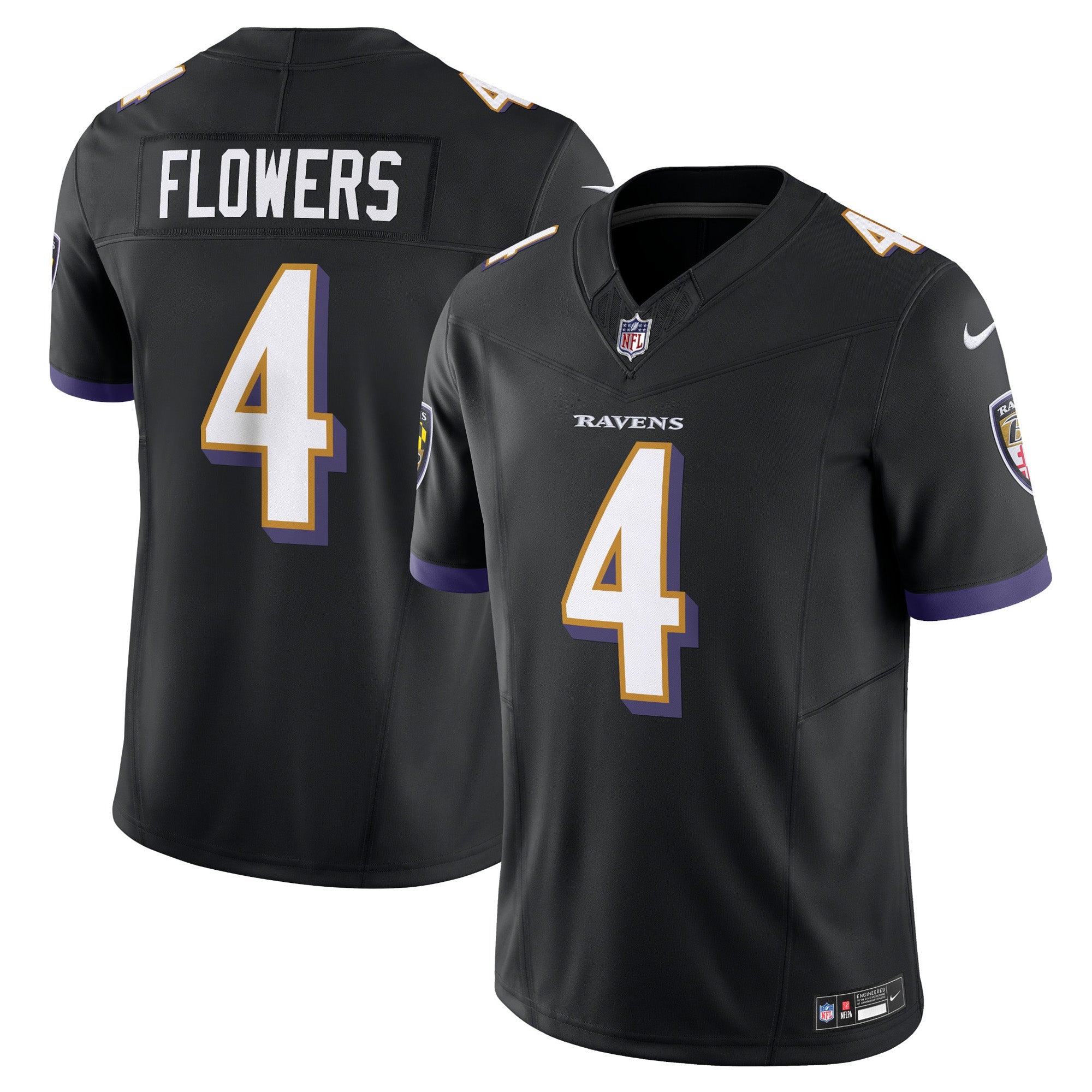 Zay Flowers Baltimore Ravens Nike Vapor F.U.S.E. Limited Jersey - Purple/Black