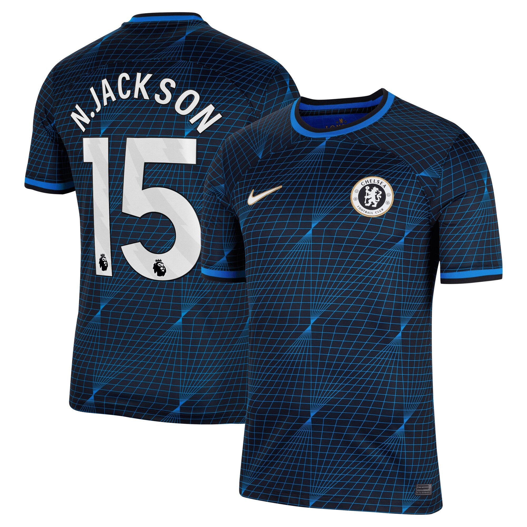 Nicolas Jackson Chelsea Nike 2023/24 Third Stadium Replica Player Jersey - Mint/Blue/Navy