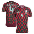 Edson Alvarez Mexico National Team adidas 2024 Home Replica Player Jersey - Burgundy/Green