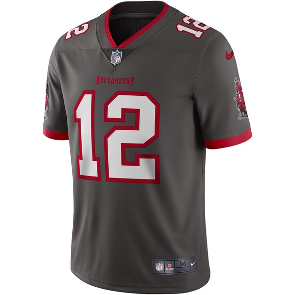 Tom Brady Tampa Bay Buccaneers Nike Alternate Vapor Limited Jersey - Pewter/Red