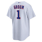 Chicago Cubs Nike #1 Groom Home Replica Jersey - White