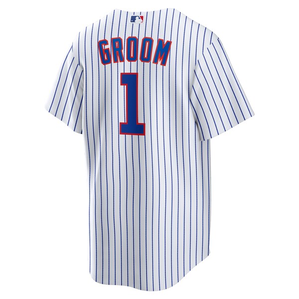 Chicago Cubs Nike #1 Groom Home Replica Jersey - White