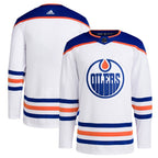 Edmonton Oilers adidas Men's Away Primegreen Authentic Blank Jersey - White
