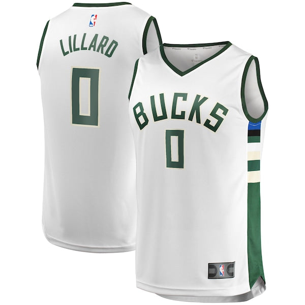 Damian Lillard Milwaukee Bucks  Youth Fast Break Player Jersey - Association Edition - White
