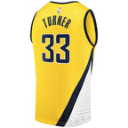 Myles Turner Indiana Pacers  Fast Break Replica Jersey - Statement Edition - Gold