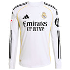 Los Merengues adidas 2025/26 Home Authentic Long Sleeve Jersey - White/Blue