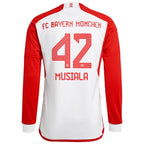 Jamal Musiala Bayern Munich adidas 2023/24 Home Replica Long Sleeve Jersey - White