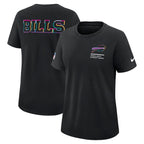 Buffalo Bills Nike Women's 2025 NFL Crucial Catch Tri-Blend Dri-FIT T-Shirt - Black