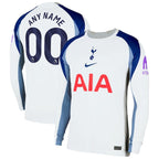 Tottenham Hotspur Nike 2025/26 Home Replica Long Sleeve Custom Jersey - White