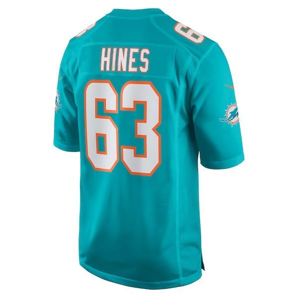 Chasen Hines Miami Dolphins Nike Team Game Jersey -  Aqua