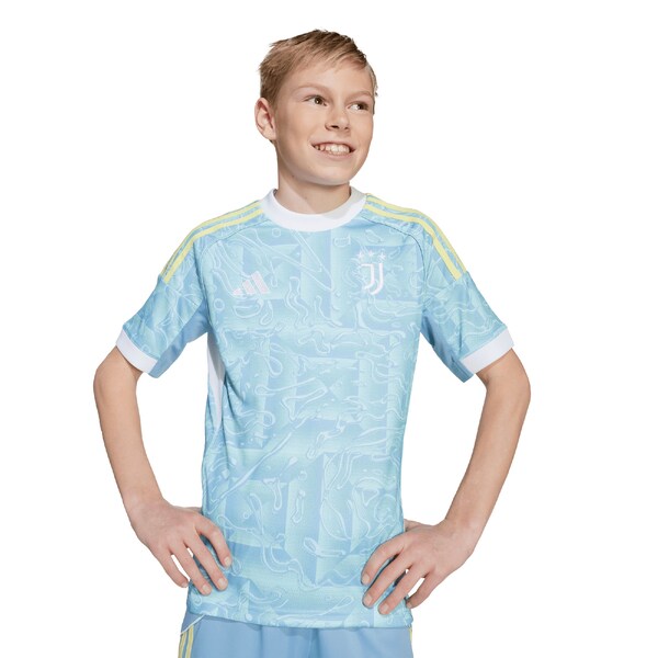 Juventus adidas Youth 2025/26 Away Replica Jersey - Blue