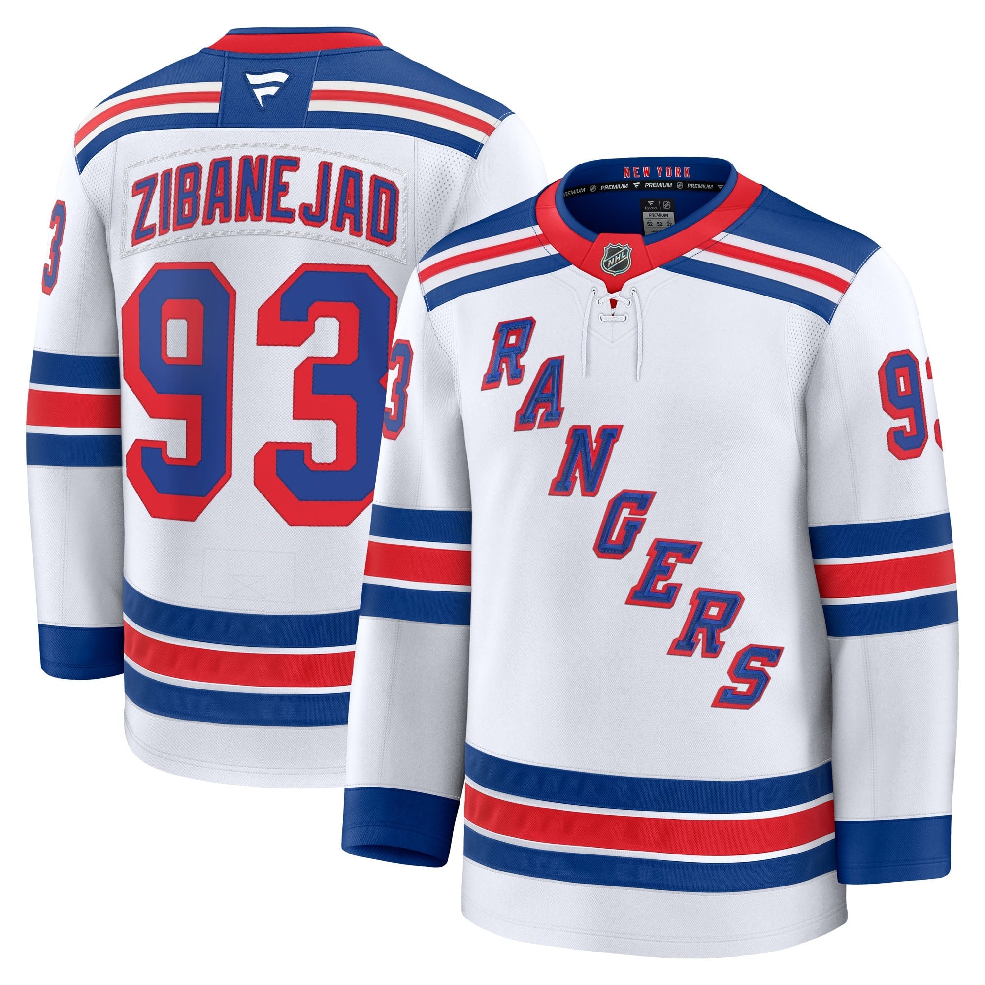 Mika Zibanejad New York Rangers  Alternate Premium Jersey - Navy/Blue/White