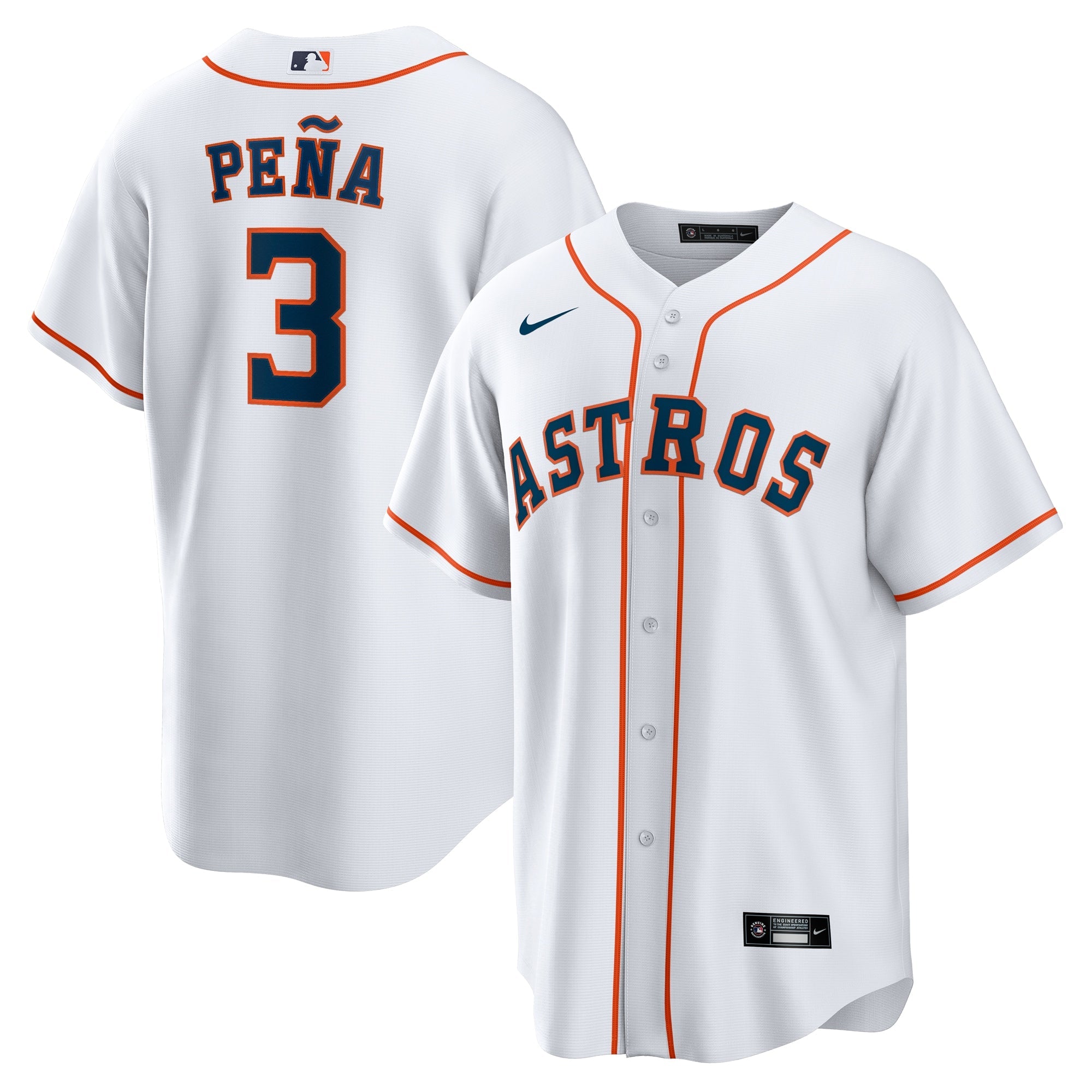 Jeremy Peña Houston Astros Nike  Replica Player Jersey - Gray/White