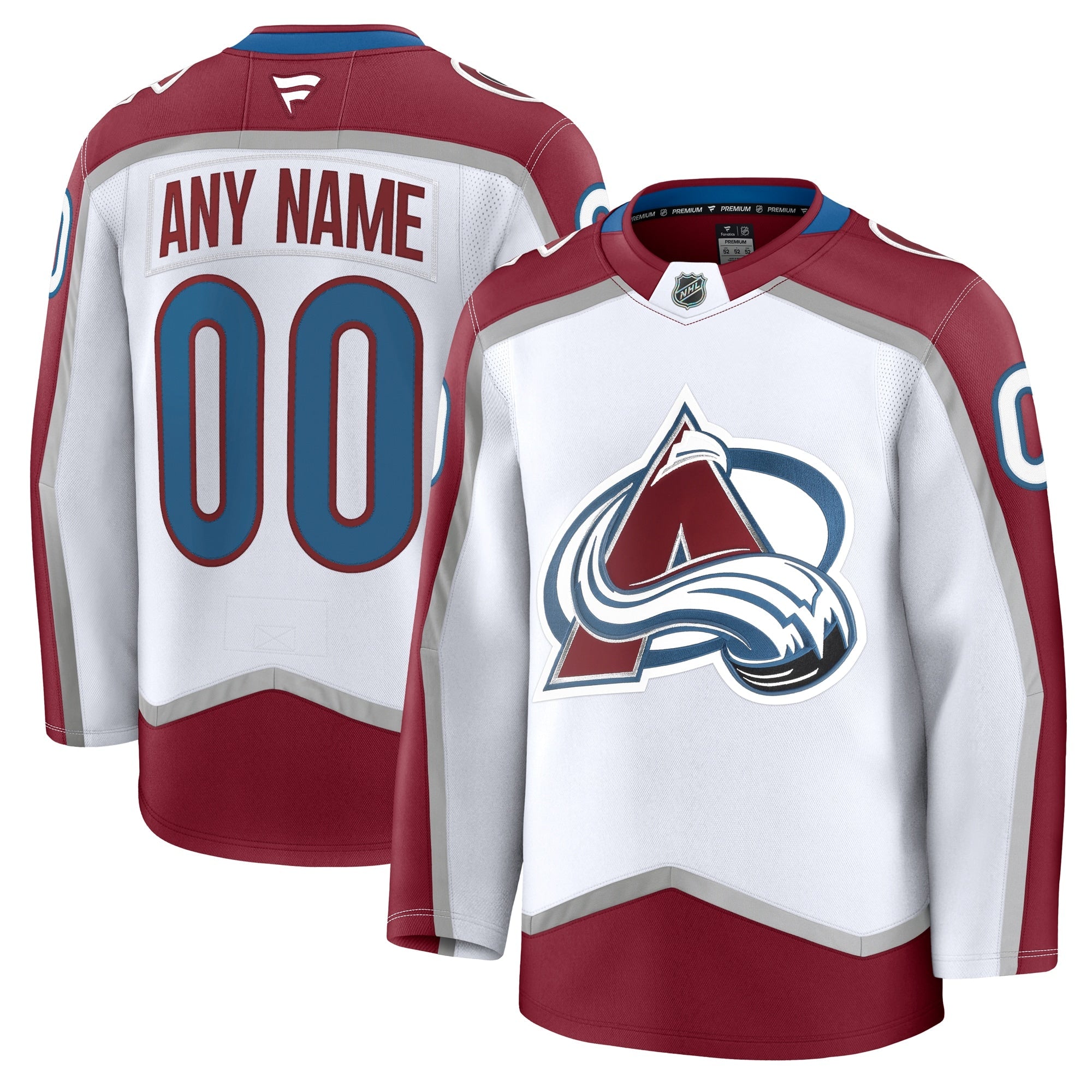 Colorado Avalanche  Home Premium Custom Jersey - Burgundy/Navy/White
