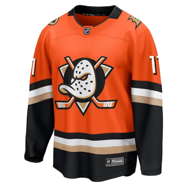 Trevor Zegras Anaheim Ducks  Home Premier Breakaway Player Jersey - Orange/Black
