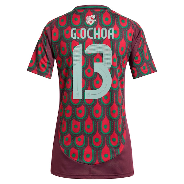 Guillermo Ochoa Mexico National Team adidas Women's 2024 Home Replica Player Jersey - Burgundy