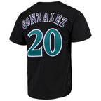 Luis Gonzalez Arizona Diamondbacks Cooperstown Collection Mesh Batting Practice Button-Up Jersey - Black
