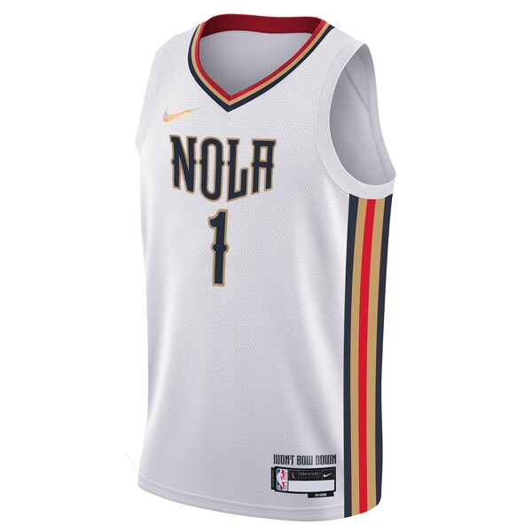 Zion Williamson New Orleans Pelicans Nike Youth Swingman Jersey - City Edition - White