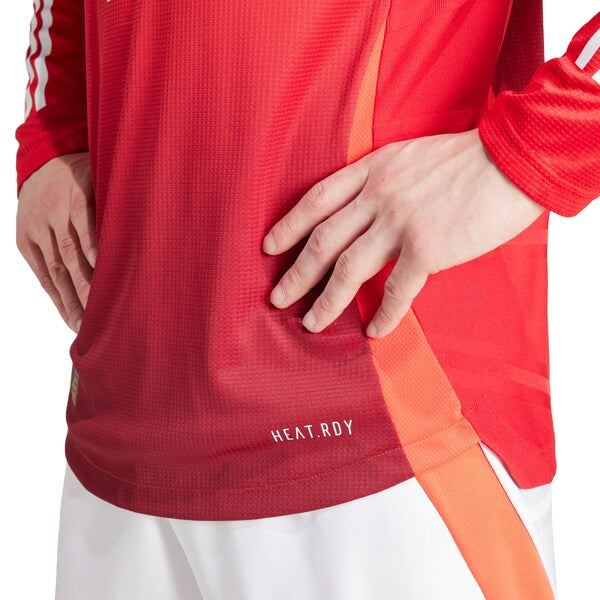 Manchester United adidas 2024/25 Home Long Sleeve Authentic Patch Jersey - Red