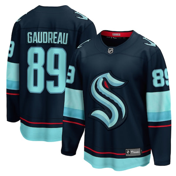 Frederick Gaudreau Seattle Kraken  Home Breakaway Jersey - Deep Sea Blue