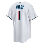 Connor Norby Miami Marlins Nike Home Replica Jersey - White