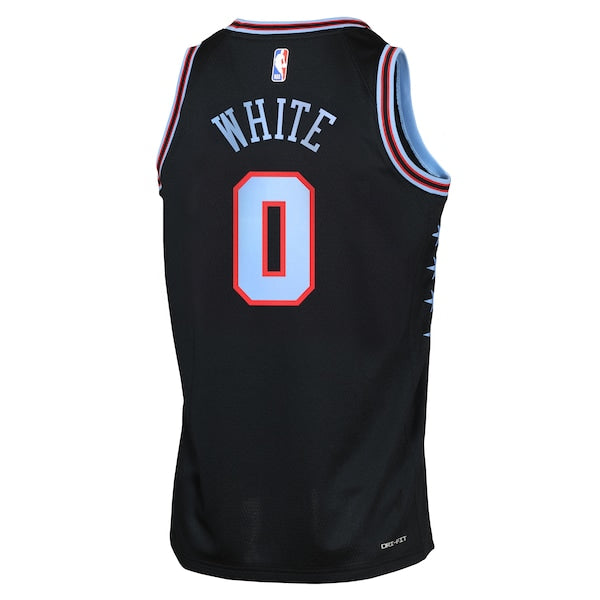 Coby White Chicago Bulls Nike Youth 2025/26 City Edition Swingman Jersey - Black