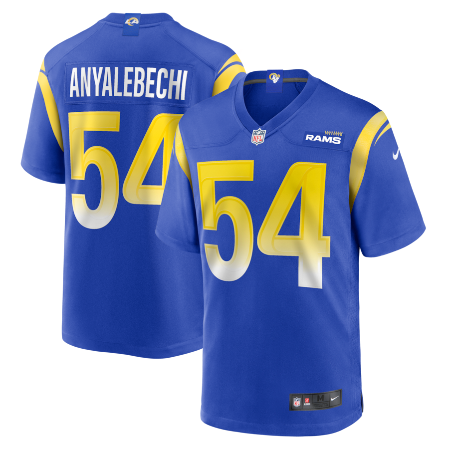 Kelechi Anyalebechi Los Angeles Rams Nike  Game Jersey - Royal