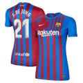 Frenkie de Jong Barcelona Nike Women's 2021/22 Home Replica Player Jersey - Blue