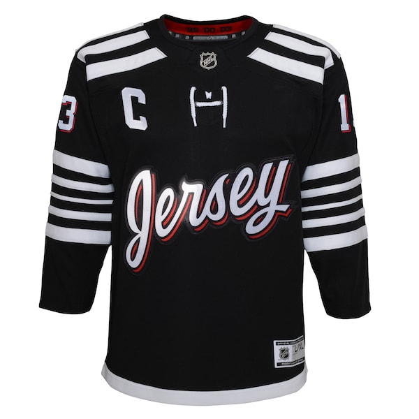 Nico Hischier New Jersey Devils Youth 2021/22 Alternate Premier Player Jersey - Black