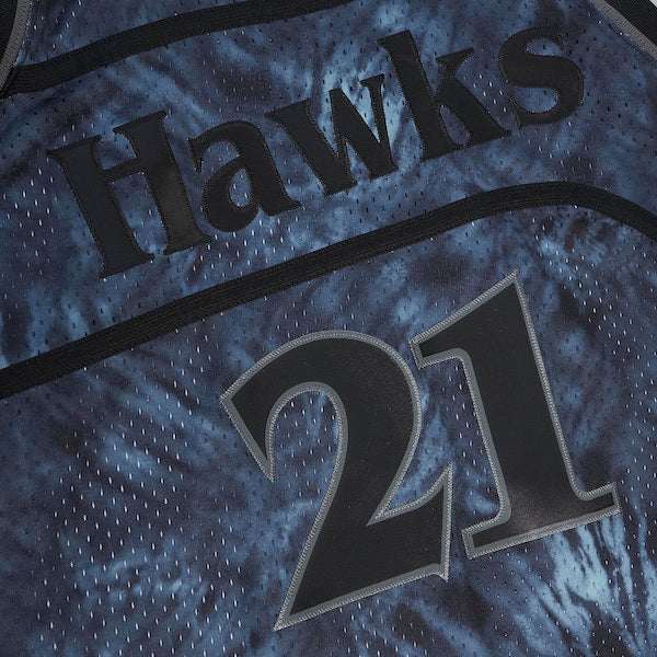 Dominique Wilkins Atlanta Hawks Hardwood Classics 1986/87 Tie-Dye Swingman Jersey - Black