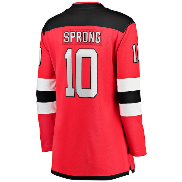 Daniel Sprong New Jersey Devils  Women's Home Breakaway Player Jersey - Red