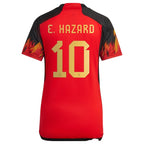 Eden Hazard Belgium National Team adidas Women's 2022/23 Home Replica Jersey - Red