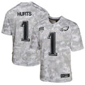 Jalen Hurts Philadelphia Eagles Nike Youth 2024 Salute to Service Game Jersey - Arctic Camo