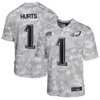 Jalen Hurts Philadelphia Eagles Nike Youth 2024 Salute to Service Game Jersey - Arctic Camo