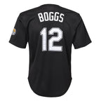 Wade Boggs Tampa Bay Rays Youth Cooperstown Collection Mesh Batting Practice Jersey - Black
