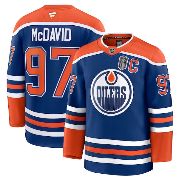 Connor McDavid Edmonton Oilers  2025 Stanley Cup Final Home Premium Jersey - Royal