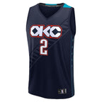 Shai Gilgeous-Alexander Oklahoma City Thunder  2025/26 City Edition Fast Break Jersey - Navy