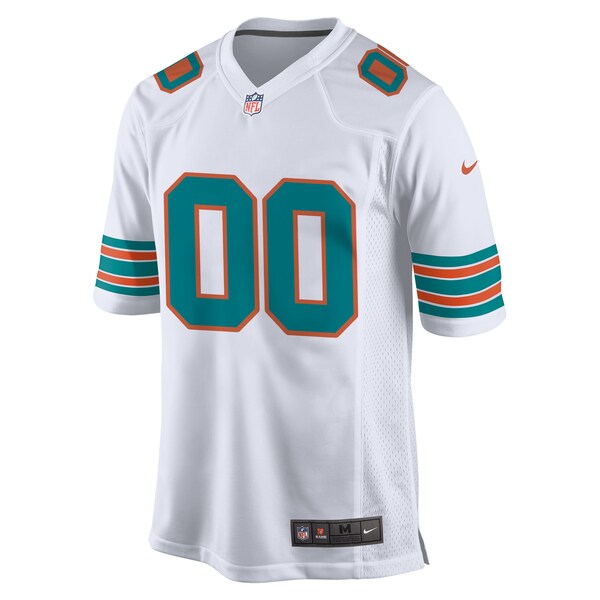 Miami Dolphins Nike Alternate Custom Game Jersey - White/Aqua