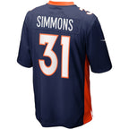 Justin Simmons Denver Broncos Nike Alternate Game Jersey - Navy/Orange