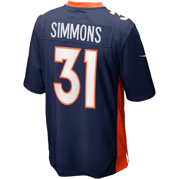 Justin Simmons Denver Broncos Nike Alternate Game Jersey - Navy/Orange