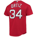 David Ortiz Boston Red Sox Cooperstown Collection Mesh Batting Practice Button-Up Jersey - Red