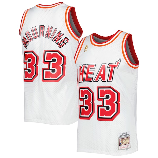 Alonzo Mourning Miami Heat Hardwood Classics Swingman Jersey - White