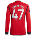 Shola Shoretire Manchester United adidas Long Sleeve Authentic Player Jersey – Red