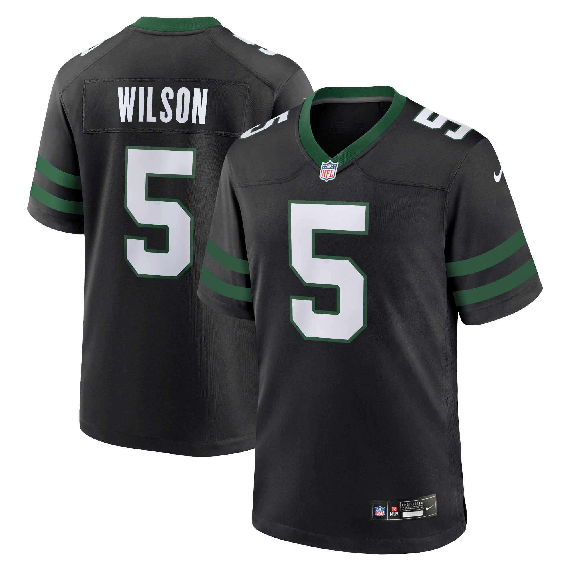 Garrett Wilson New York Jets Nike Game Jersey - Legacy White/Black/Green