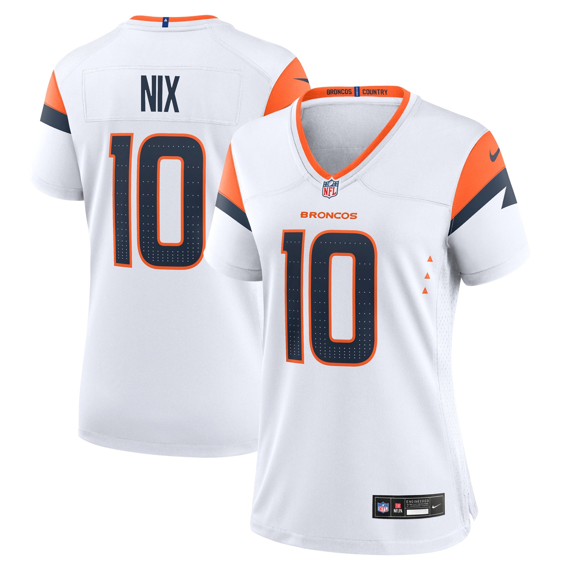 Bo Nix Denver Broncos Nike Women's Mile High Collection 1977 Throwback Player Game Jersey - Orange/Navy/White