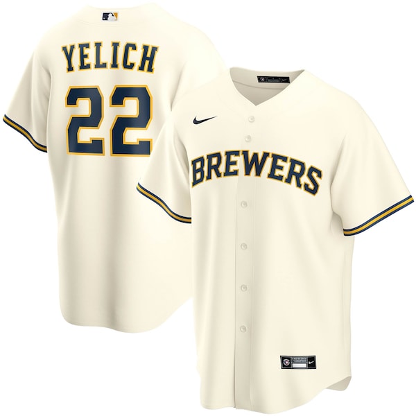 Christian Yelich Milwaukee Brewers Nike Youth Alternate Replica Player Jersey - Cream