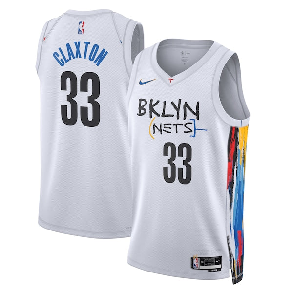 Nicolas Claxton Brooklyn Nets Nike City Edition Swingman Jersey - White