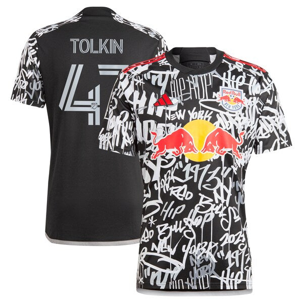 John Tolkin New York Red Bulls adidas 2024 Freestyle Replica Player Jersey - Black